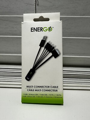 Energo 02500 USB Charge / Sync Cable Assortment Adapter, Black 