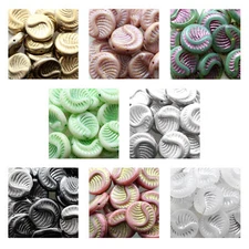 Rutkovsky 111-95005 Fossil Shell Pressed Beads Czech Glass 19mm Size 3 pieces