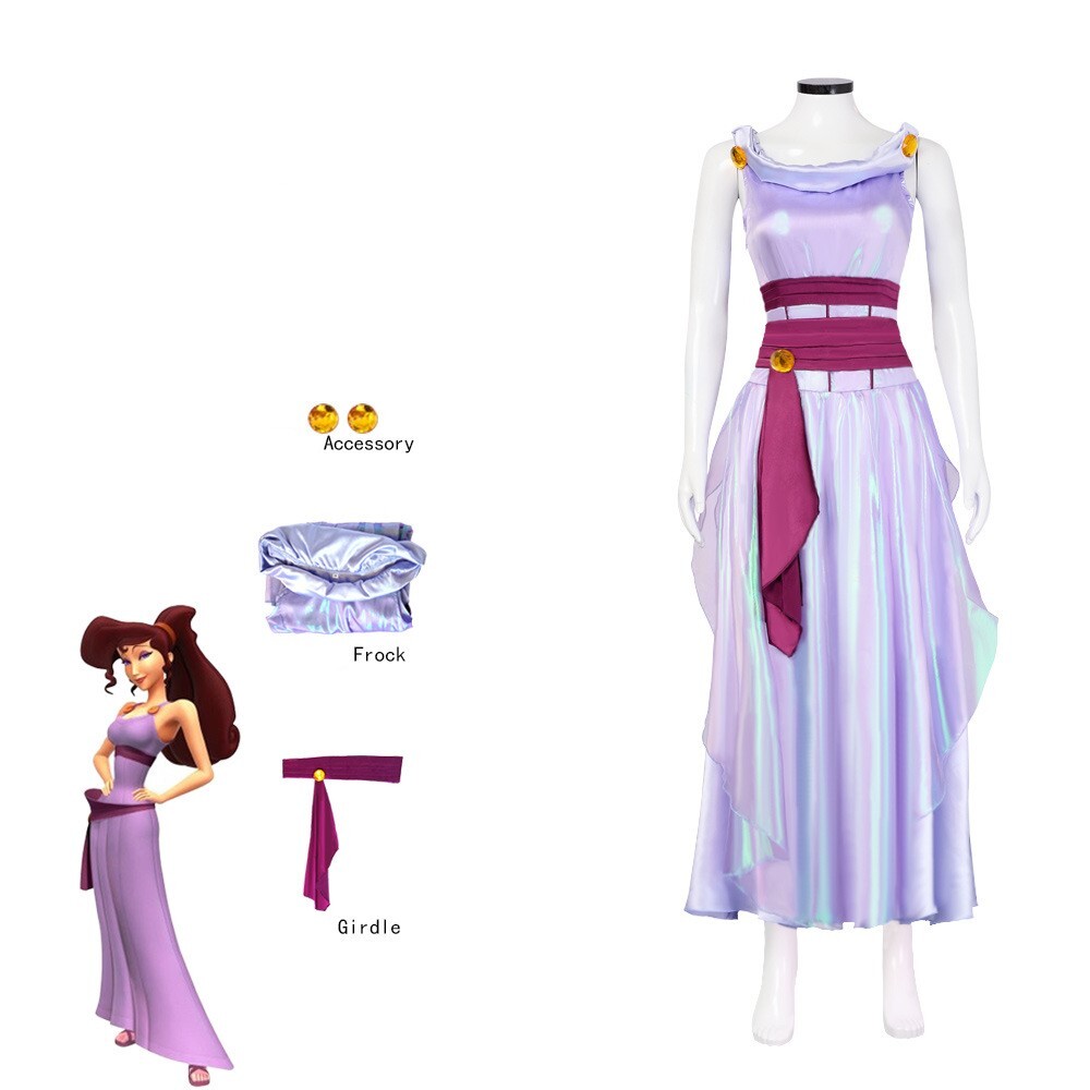 megara costume short dress Megara Meg Princess Hercules Cosplay Costume