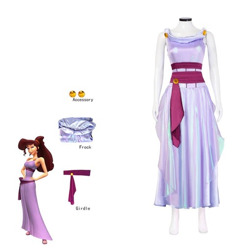 Hercules Megara Cosplay Women's Costume Dress Halloween Outfit - Picture 2 of 8