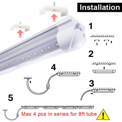 Tycholite 110W LED Shop Lights 8FT Linear Strip Light, 12000LM, 5000K