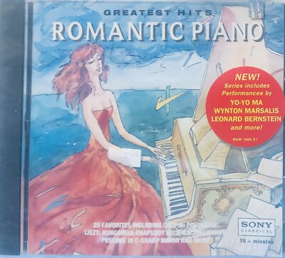 GREATEST HITS, ROMANTIC PIANO - VARIOUS, 20 TRACKS, BRAND NEW, SONY, 1996