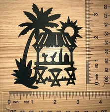 5 TIKI BAR cardstock paper die cut embellishments scrapbook / card making