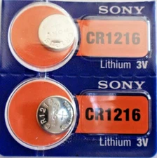 CR 1216 MURATA / SONY LITHIUM BATTERIES (2 piece) 3V Watch Authorized US Seller