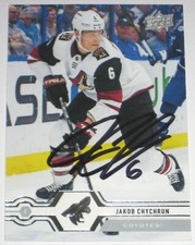 JAKOB CHYCHRUN SIGNED 19-20 UPPER DECK ARIZONA COYOTES CARD AUTOGRAPH AUTO!!