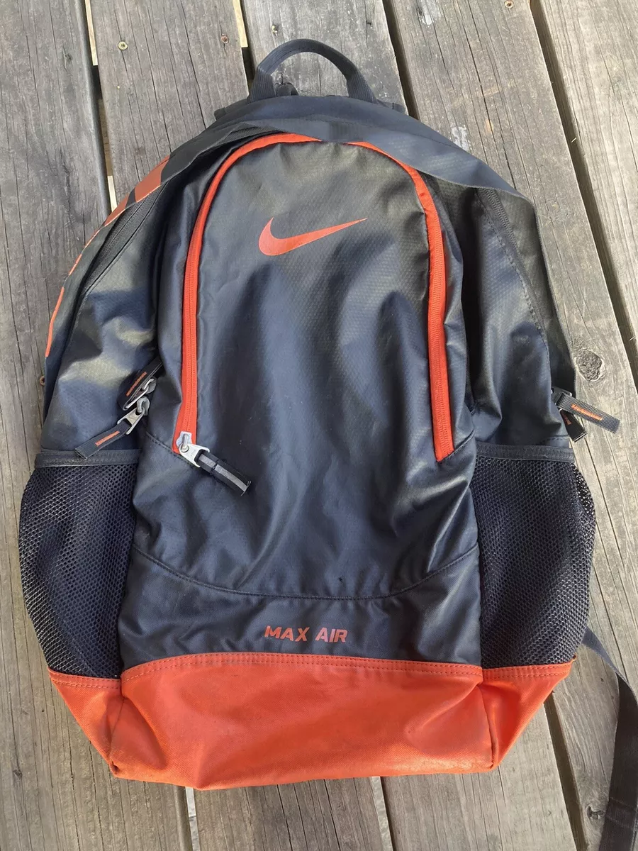 Nike Max Air Blood Orange Metallic Backpack Water Resistant Laptop Sleeve  RARE | eBay
