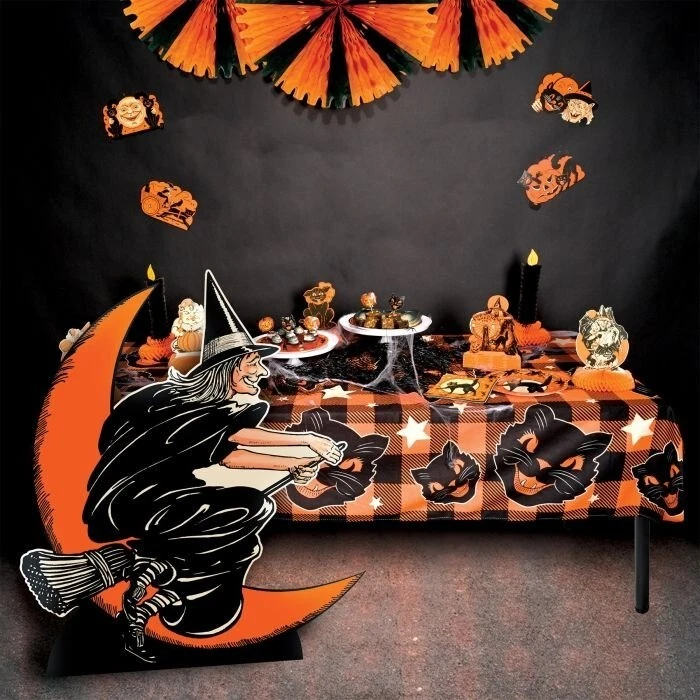 Beistle Vintage Halloween Bruja y Luna 4.2 Pies Cartón Standup Foto 3 de 4