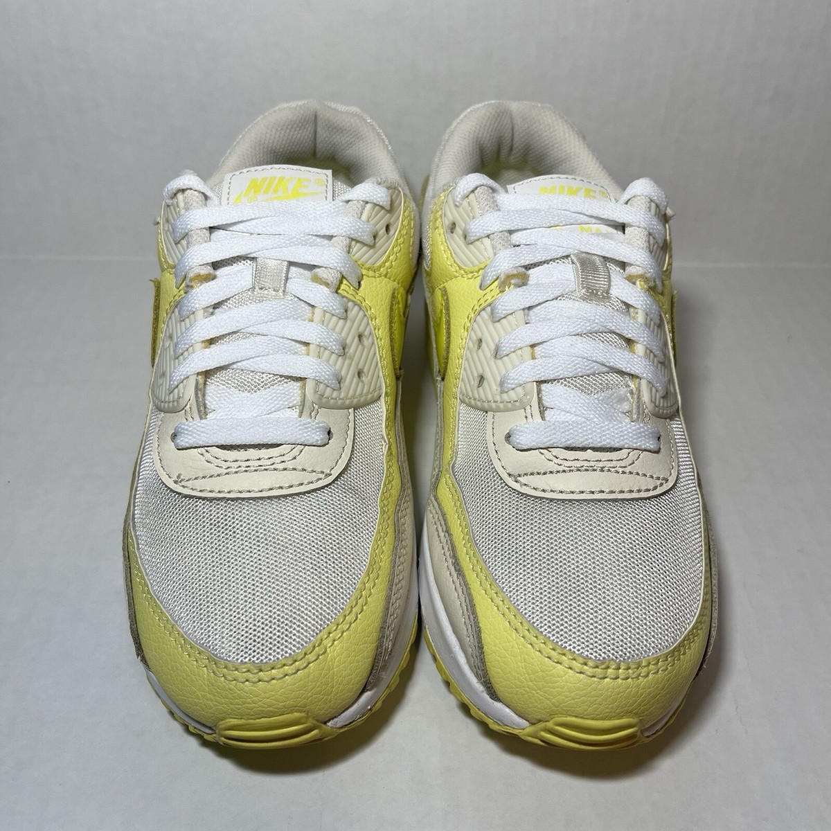 Size 7.5 - Women's Nike Air Max 90 White Yellow Princess