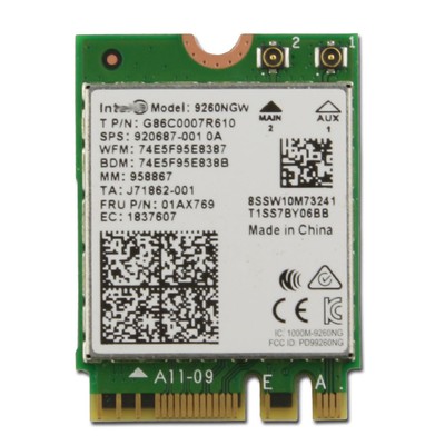 Intel Dual Band 1730Mbps Wireless 9260NGW AC+BT 5.0