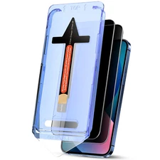 2PCS For iPhone 17 Pro Max 16 15 14 Privacy Screen Protector+Auto-Alignment Kit