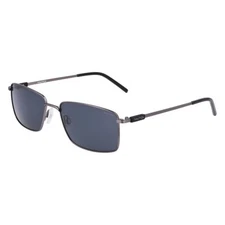 Nautica Men's 57mm Rectangular Polarized Sunglasses Matte Gunmetal N5142S-030