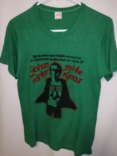 KSAN Zellerbach 27. Juni 1979 Graham Parker & the rumors grün Neu ohne Etikett T-Shirt M - Bild 1 von 5