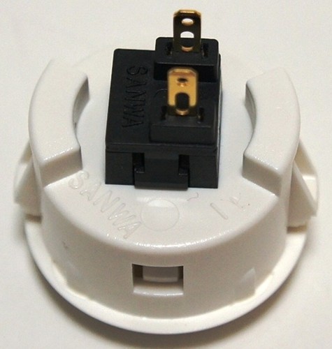 Japón Sanwa Botones Silenciosos Blancos x 6 piezas OBSFS-30-W Videojuegos Arcade Piezas - Imagen 4 de 5