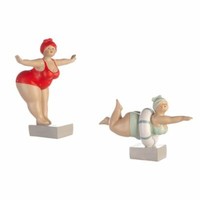 Badenixen Groß 2Er Set Dicke Frau Nana Figur Skulptur 20029