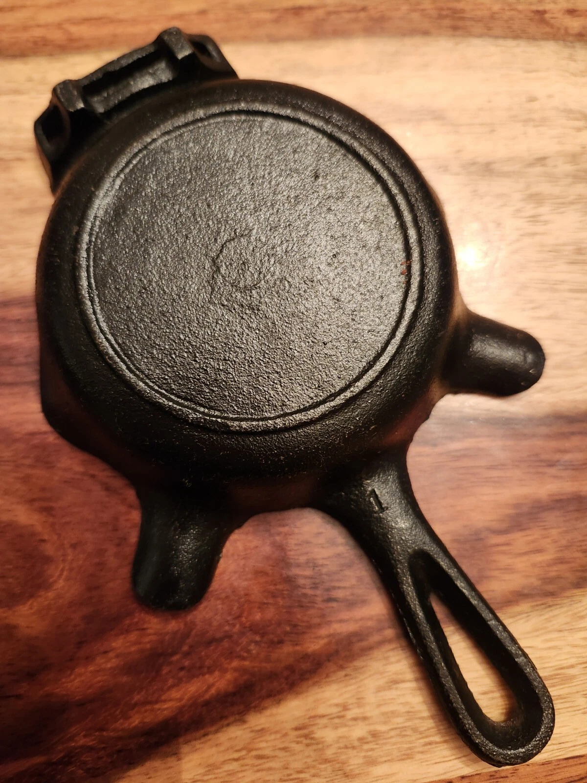 Ashtray with Match Holder, Cast Iron, MM "1", Heat Ring, Unmarked