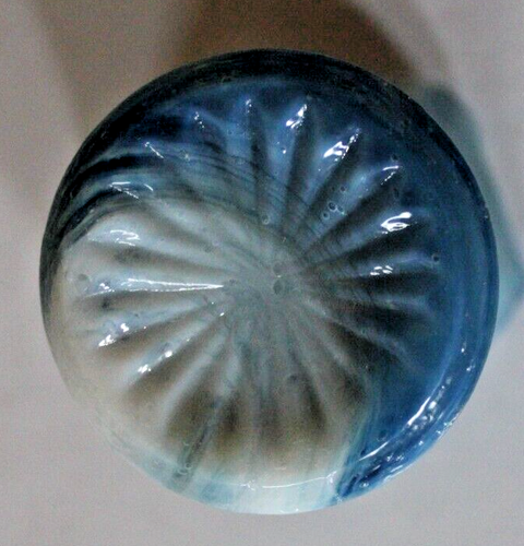 Blau Weiß Glas Zahnstocher Streichholz Halter Toller Schlacke Wirbel - Bild 5 von 7