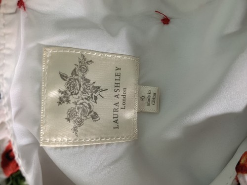 Laura Ashley London Beautiful Little Girl Cotton Embellished Dress Size 6 - Picture 4 of 13