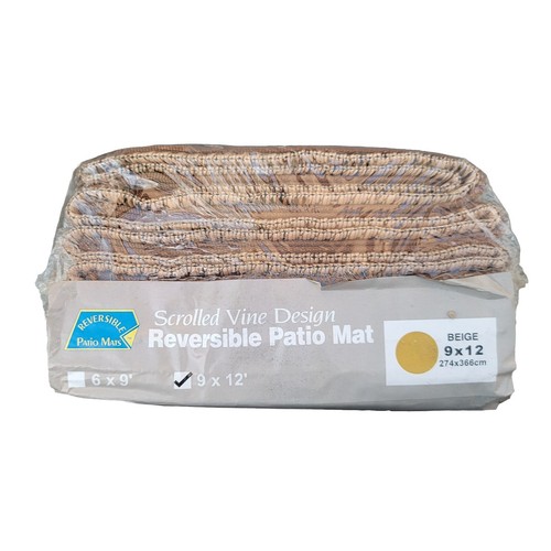 Patio Mat Outdoor Indoor RV Deck Reversable Foldable Rug Lightweight 9x12 Feet - Picture 3 of 3