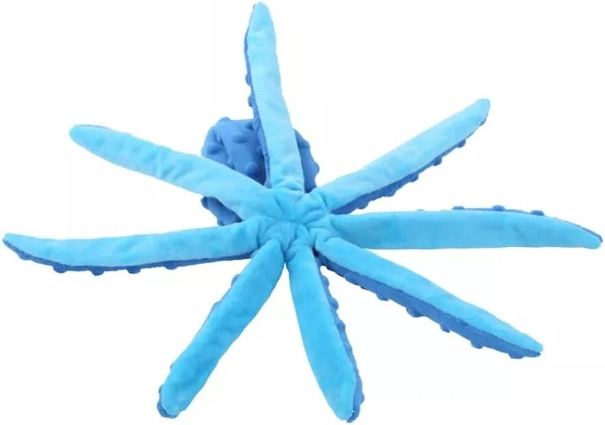 Juguetes para perros Laytek Squeaky Pulpo para perros de todos los tamaños, juguete de peluche de papel arrugado para perros Foto 4 de 4