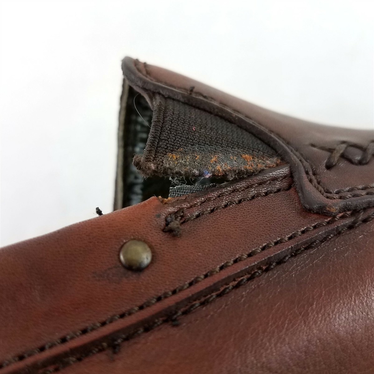 Vintage Skechers Collection Italy Leather Slip On Shoes Mens 10.5 Brown Loafers Skechers Collection Brown Leather Studded Loafers Slip On  main image 2
