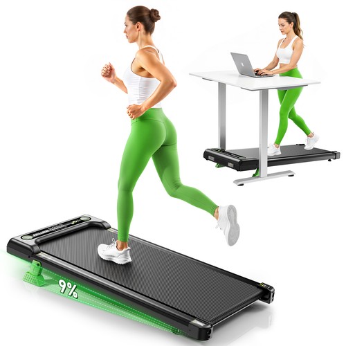 AKLUER Z1 2.5HP Brushless Motor Treadmill 9% Incline W/ Manual Walking Pad 4 MPH
