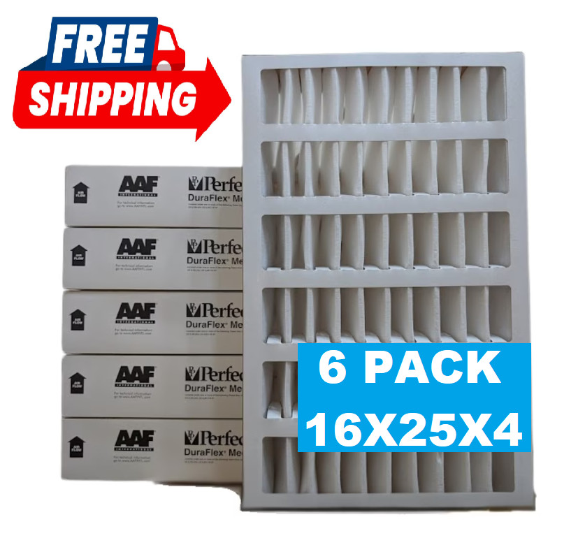 AMERICAN AIR FILTER FLANDERS 179-480-600 Merv 8, 16X25X4, 6 Pack