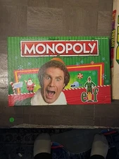 Monopoly Elf Christmas Board Game Buddy The Elf Holiday New Open Box 100%
