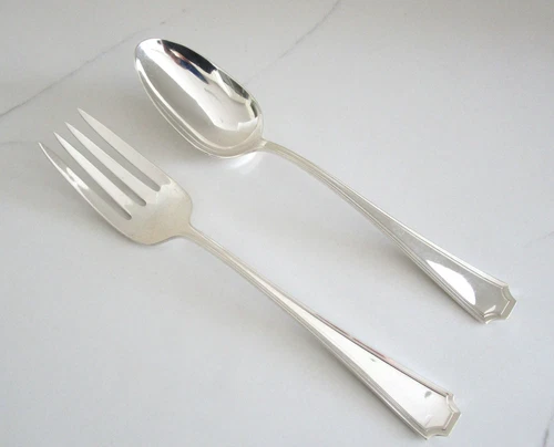 Gorham FAIRFAX - Sterling Meat Fork / Salad / Serving Spoon.  No Mono.  8½”