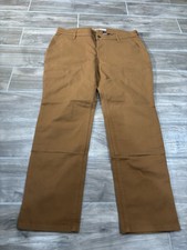 Carhartt Women  s 14 Short Rugged Flex Fit Twill Double Knee Pants BN5999-W New