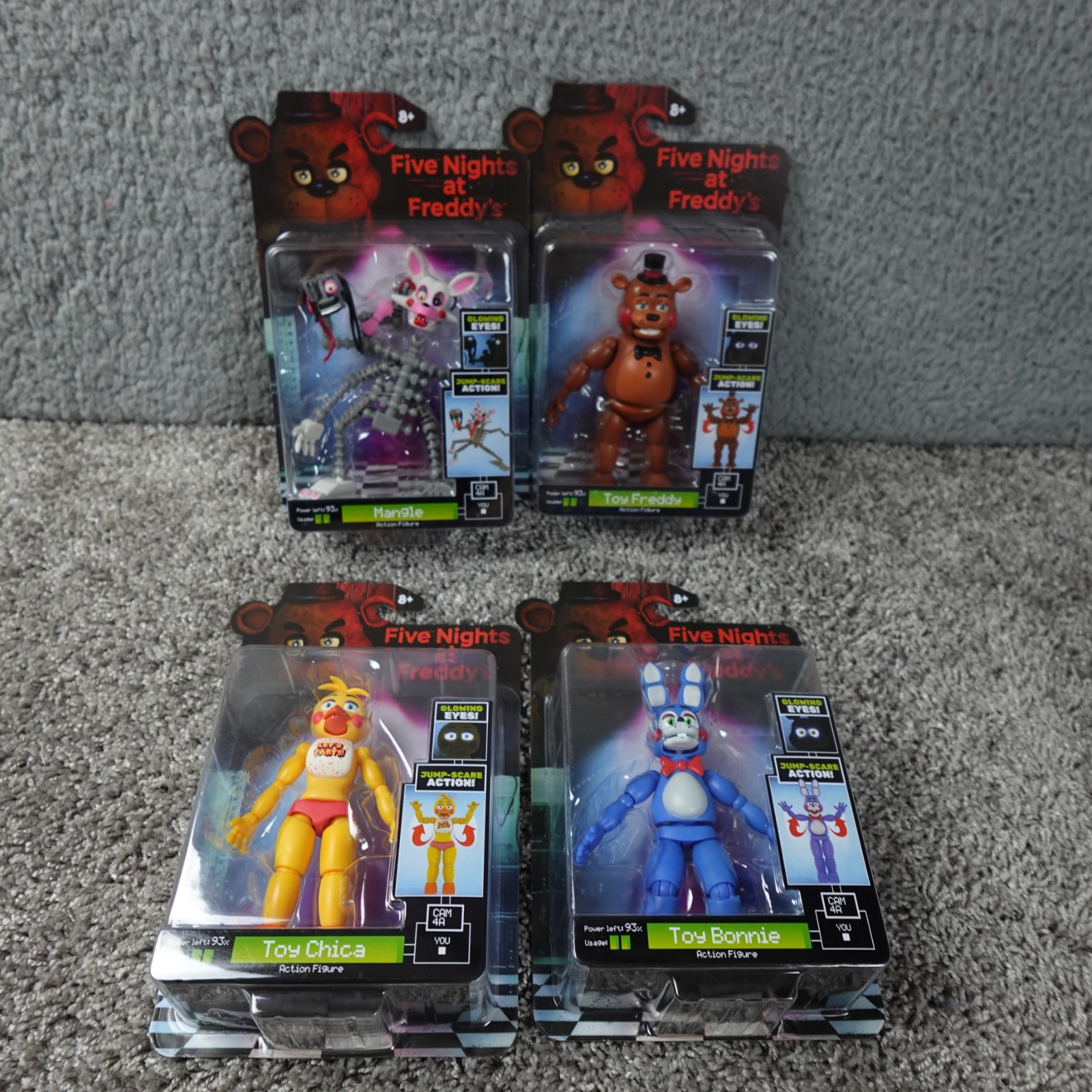 Jazwares Five Nights at Freddy's FNAF Toy Freddy Chica Bonnie Mangle SET OF 4