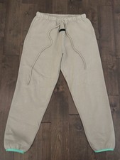 Essentials Fear Of God Beige Tan Drawstring Cuffed Sweatpants Size M Pocket Logo