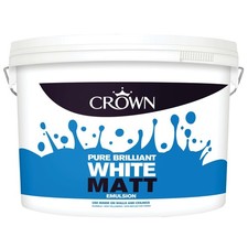 10L White Matt Emulsion Paint Interior Walls Ceilings Home Decor