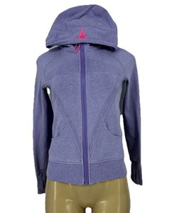 Lululemon Ivivva Girl's Size 10 Full Zip Athletic Jacket Purple Hooded 11-2k