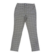 Tommy Hilfiger Plaid Pants Gray Check Officecore Preppy Minimalist Trousers Sz12