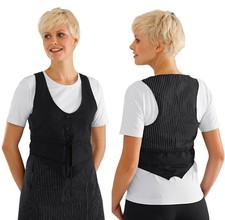 Ladies Black Formal Waistcoat Hospitality Catering Bar Waitress Uniform Buttoned