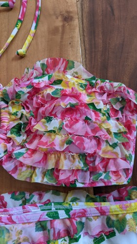 Xhilaration Damen Junior Schwimmen Rose Blumen Rüschen Spitze 2-teiliges Bikini Set Größe L - Bild 2 von 19