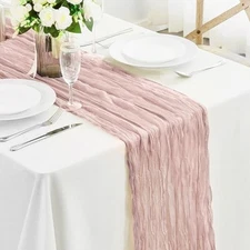  Dust Pink Table Runner 17x108 Inches for 1 17*108inches-1pack 01-grayish Pink