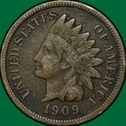 1909 Indian Head Cent Very Fine VF Coin #38656