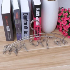 2 Pcs Metal Drying Rack Sock Hanger for Washing Line Home Clip Stick