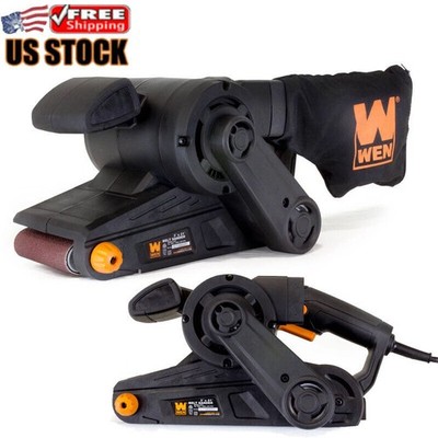 Compact 7-Amp 3 x 21-Inch Heavy-Duty Corded Electric Belt Sander with Dust Bag