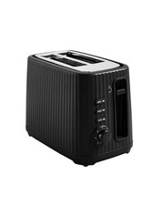 George Home Black Ribbed Toaster 2 Slice BRAND NEW IN BOX FREE DELIVERY