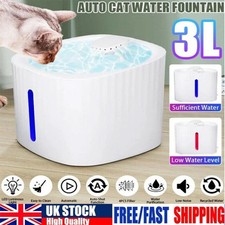 3L Cat Water Fountain for Pet Dog LED Drinking Water Bowl Automatic Dispenser