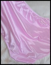PINK Vintage LANE Bryant SATIN Shiny Brief PANTIES Second Skin PLUS 22/24 xxl