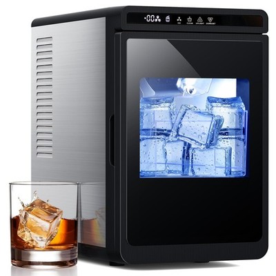 Electactic Crystal Clear Cubic Ice Makers Countertop  Makes 3 Large, 1.6'' Clear