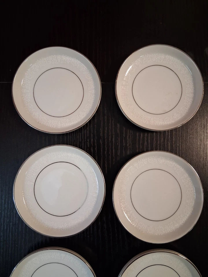 (Set of 8) CROWN VICTORIA LOVELACE Fine China BUTTER PATS Made In Japan - Image 2 of 4