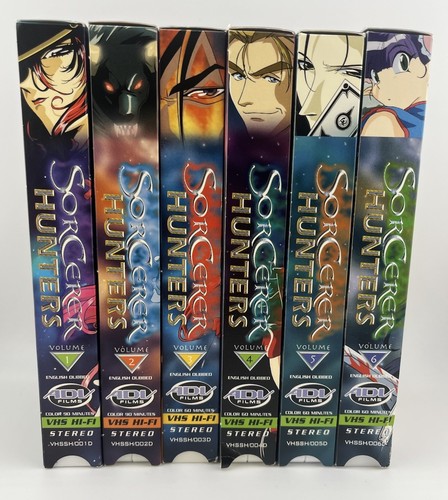 Anime Sorcerer Hunters VHS Volume 1-6 English Dubbed Version