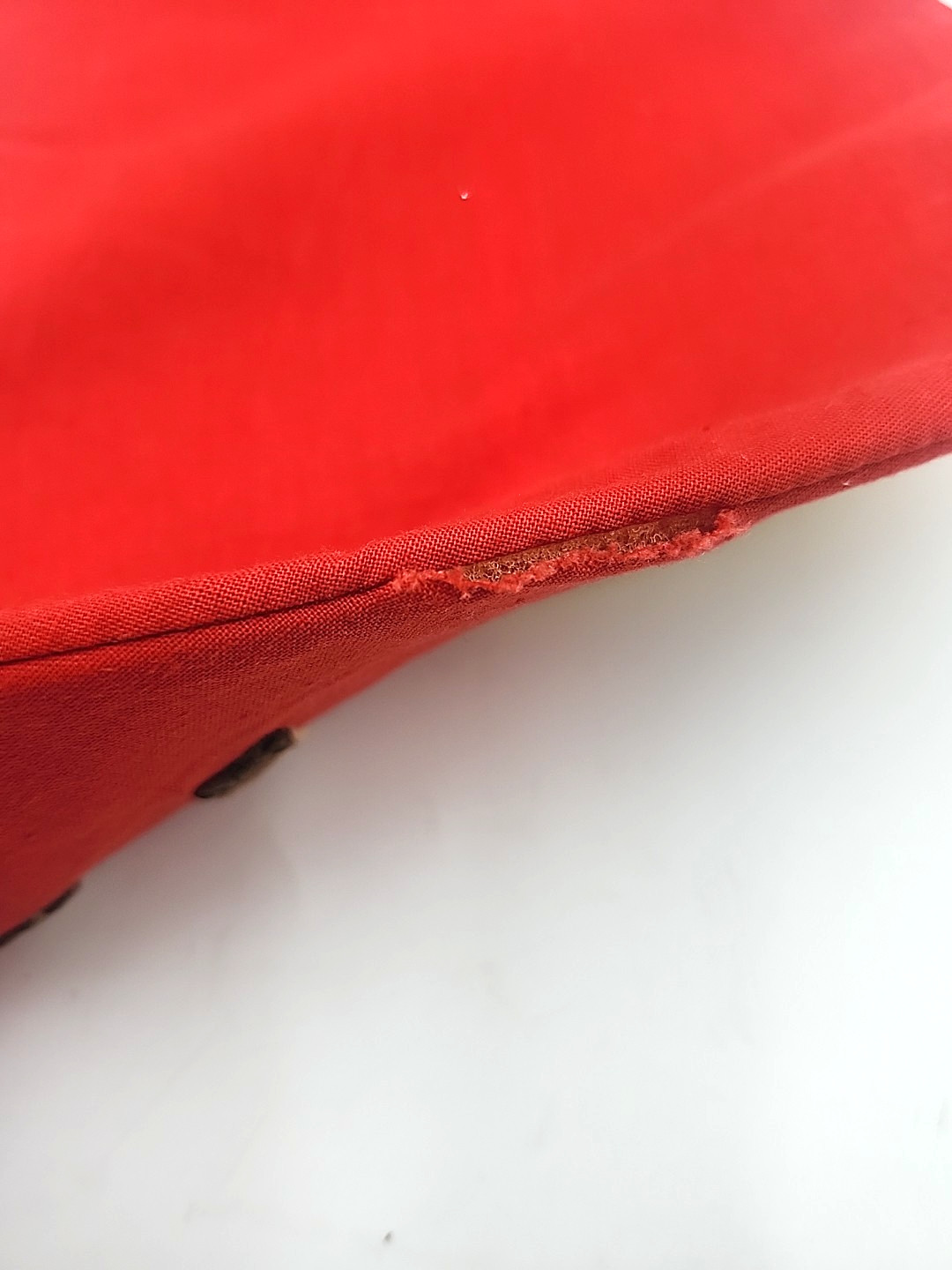 2 Felt Applique Christmas Stockings Santa W Reindeer & Snowman Primitive Style