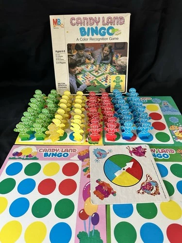 Vintage 1977 Candy Land Bingo Game Milton Bradley Complete Candyland