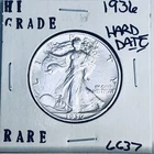 1936 LIBERTY WALKING SILVER HALF DOLLAR HI GRADE U.S. MINT RARE COIN 6637