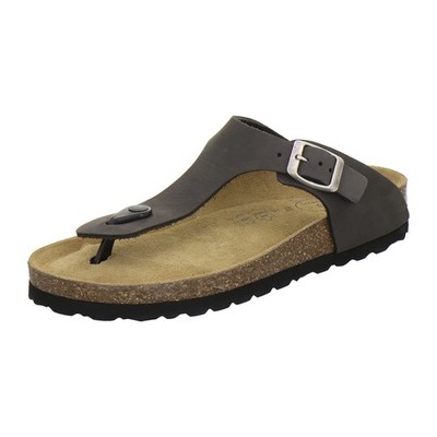 2107 Trendige Damen Leder Flip Flops Bequeme Pantoletten mit int...